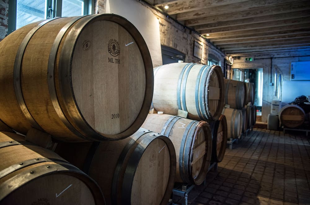 Fat i vineriet på Mountfield. Foto: Mountfield Winery.